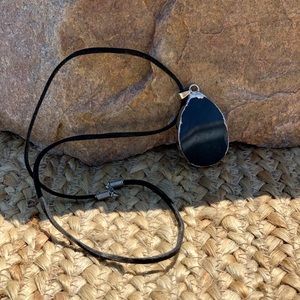 NEW Genuine Black Agate Necklace